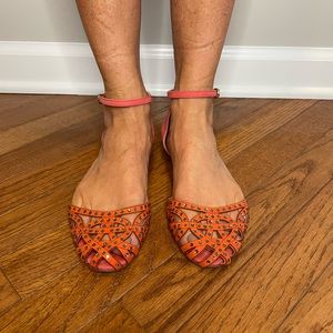 Schütz ankle strap flats